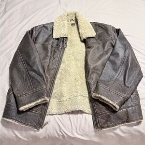 Wilsons Leather Brown Shearling Jacket